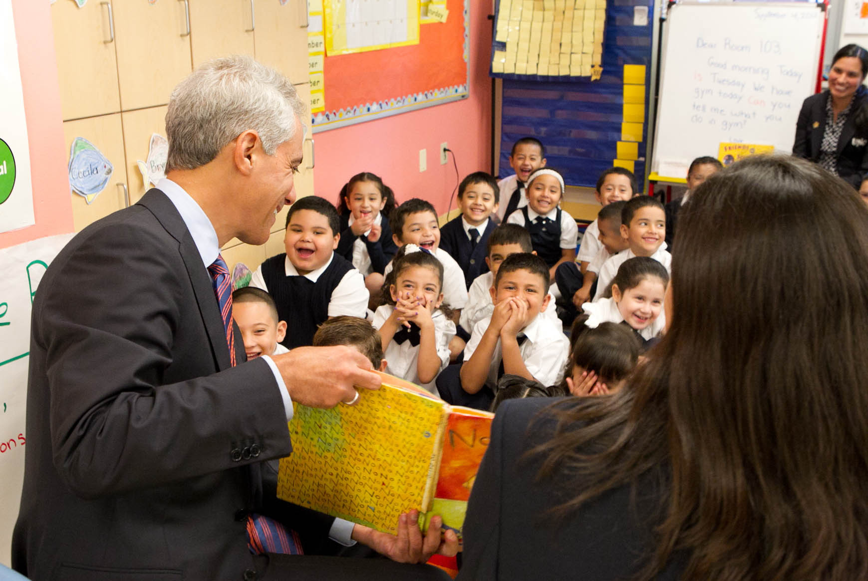 Mayor Emanuel Reads to Children in an Early Learning Class Last Fall